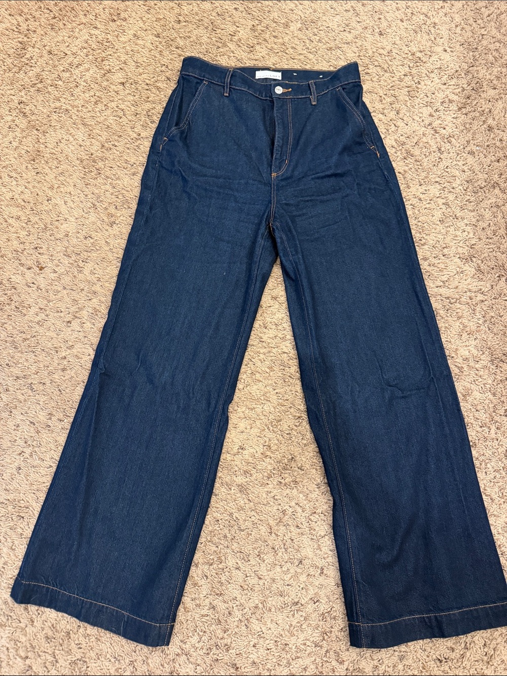 LOFT Indigo Wide-Leg Jeans